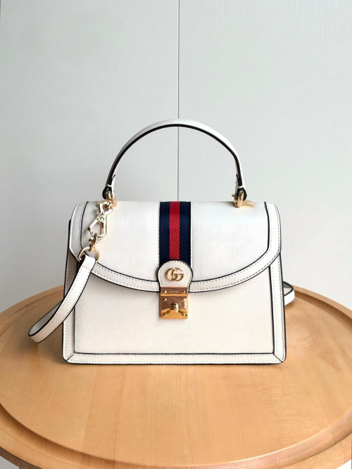 Gucci Ophidia 화이트 탑핸들백