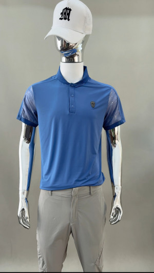 스컬 로고 모크넨 경량 폴로 셔츠